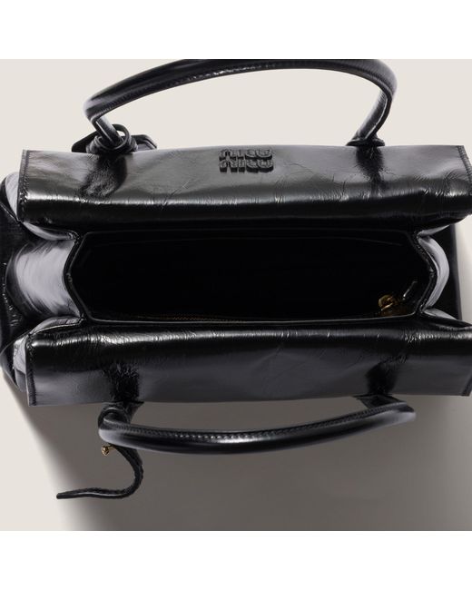 Miu Miu Black Solitaire Shiny Leather Bag