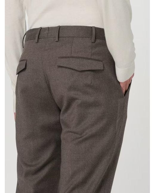 PT01 Gray Pt Torino Slim Fit Concealed Closure Pants for men