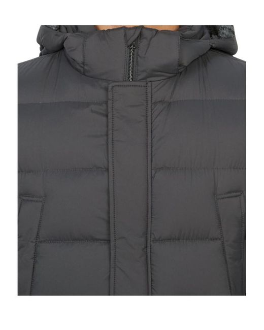 Herno Gray Quilted Hooded Puffer Coat for men