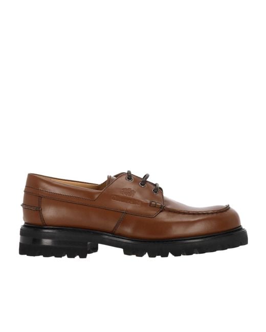 Church's Brown Round Toe Lace-Up Shoes for men
