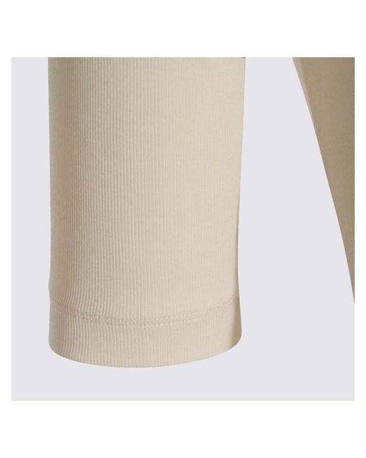 Fabiana Filippi Natural Scoop Neck Half-Sleeve T-Shirt