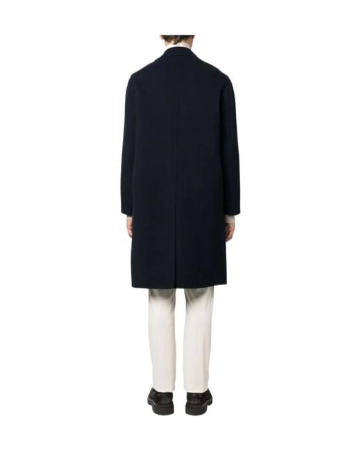 Lardini Blue Long Sleeve Single-Breasted Coat for men
