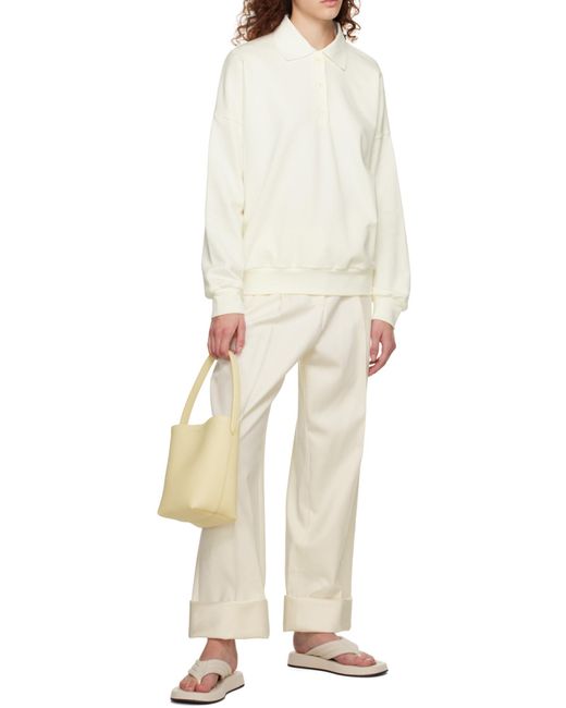 The Row White Knitted Polo Sweatshirt