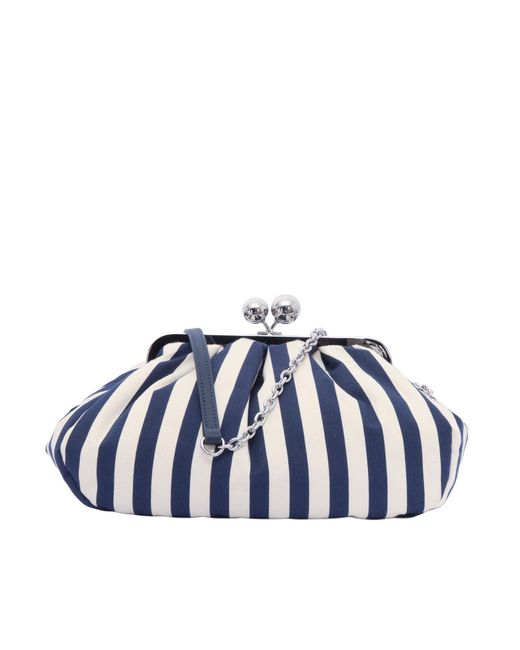 Weekend by Maxmara Blue Striped Pasticcino Bag