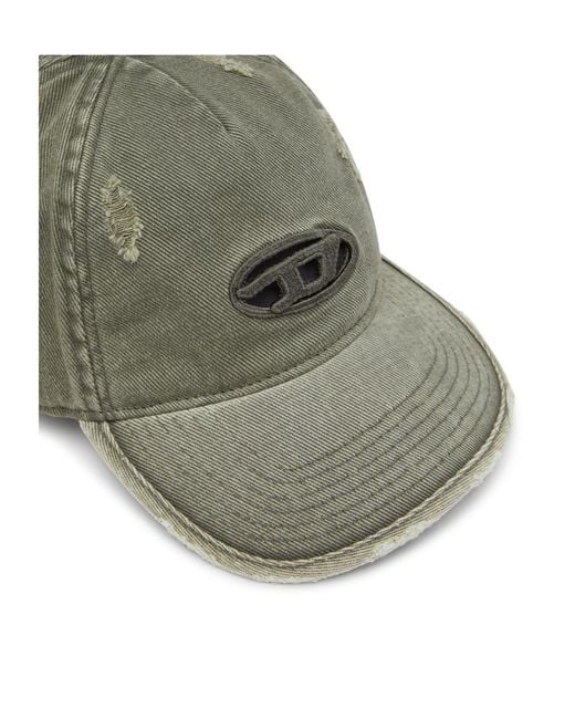 DIESEL Gray C-Ball-Utlt Distressed Baseball Cap for men