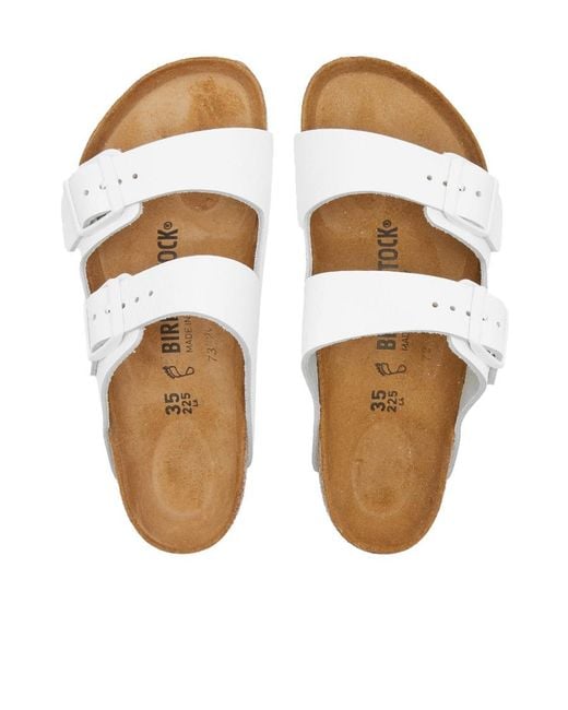 Birkenstock White Arizona Double Strap Slip-On Sandals