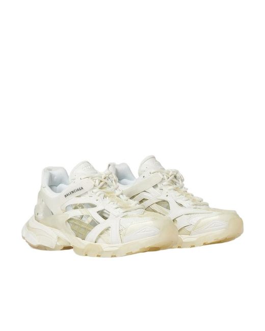 Balenciaga White Track 2.0 Lace-Up Sneakers