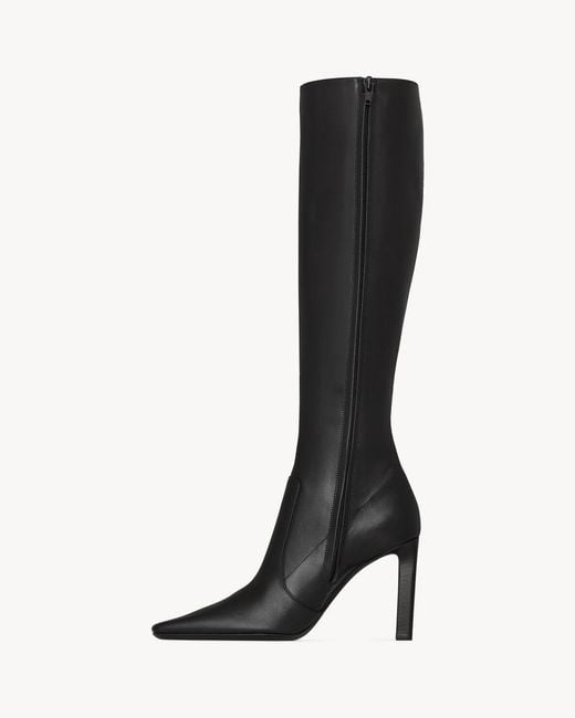Saint Laurent Black Francoise Pointed Toe Boots