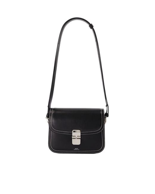 A.P.C. White Flap Shoulder Bag