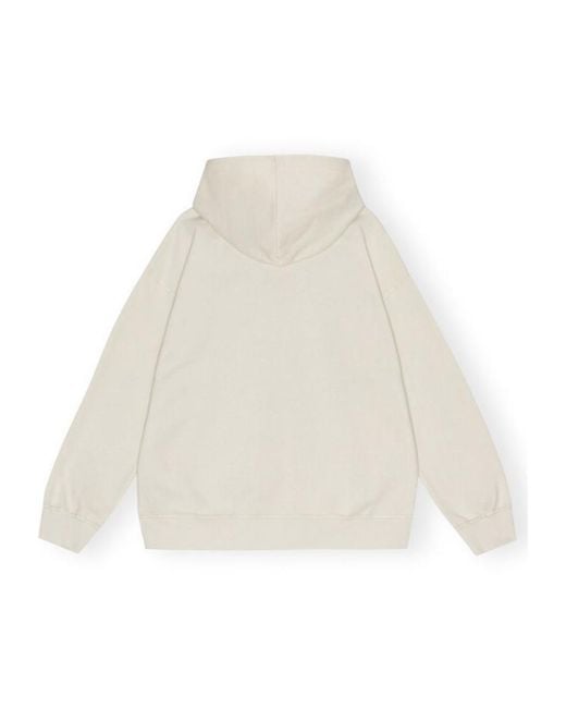 Ganni White Egret Isoli Oversized Hoodie