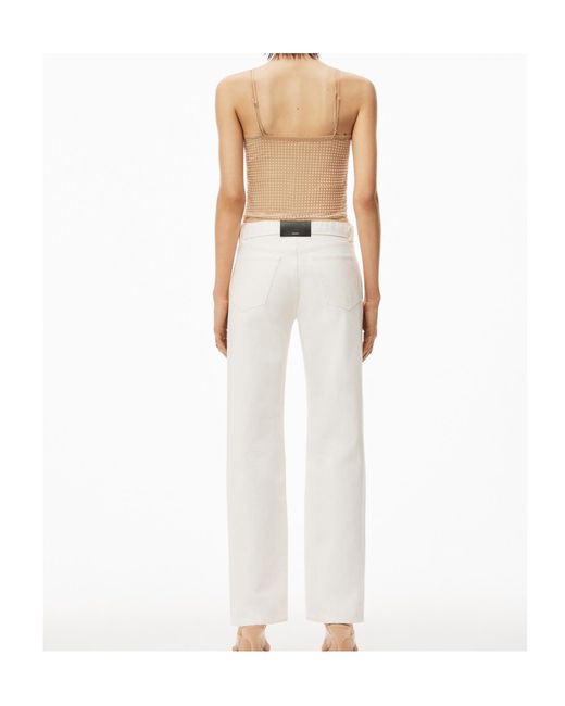 Alexander Wang Natural Crystal-Embellished Top