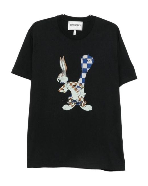 Iceberg Black Bugs Bunny Oversized T-Shirt for men