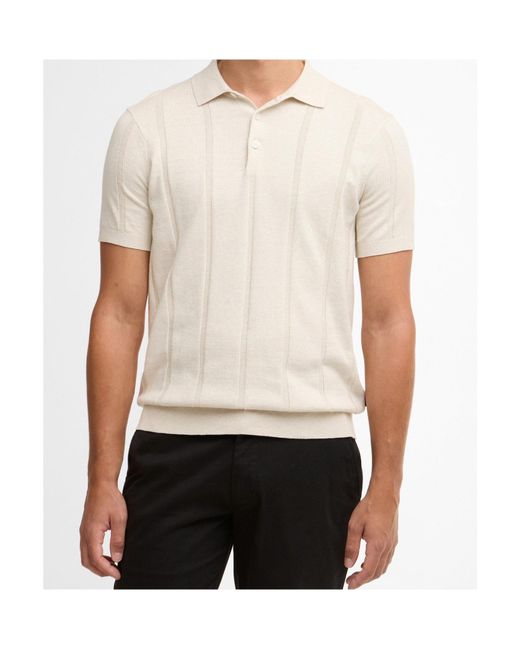 Barbour White Wellburn Short-Sleeved Polo Shirt for men