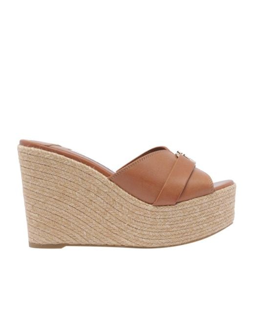 Jimmy Choo Gray Leda Wedges Sandals