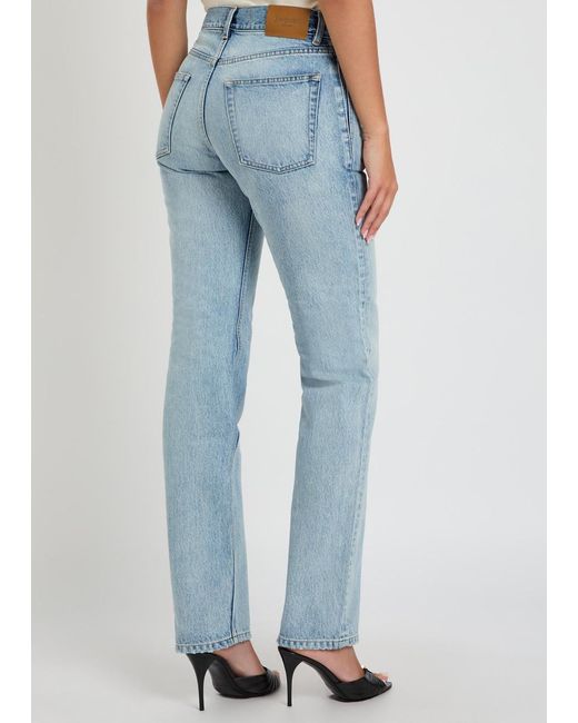 Saint Laurent Blue Straight-Leg Jeans
