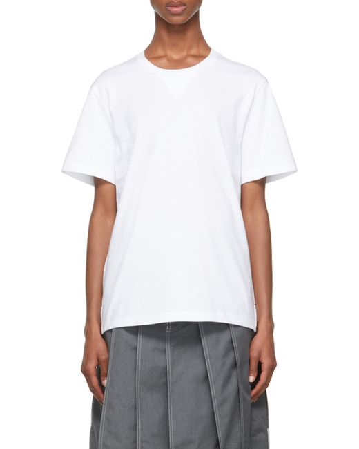 Thom Browne White Rwb Tipping Stripe Short-Sleeve T-Shirt for men