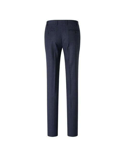 Canali Blue Straight Two-Button Wool Suits for men