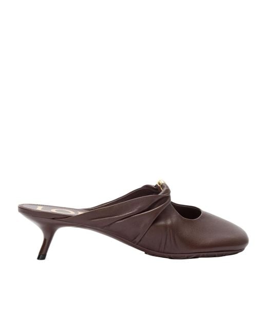 Loewe Brown Pebble Soft Mule