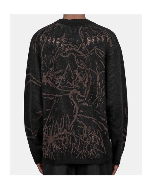Roa Black Crew-Neck Sweater for men