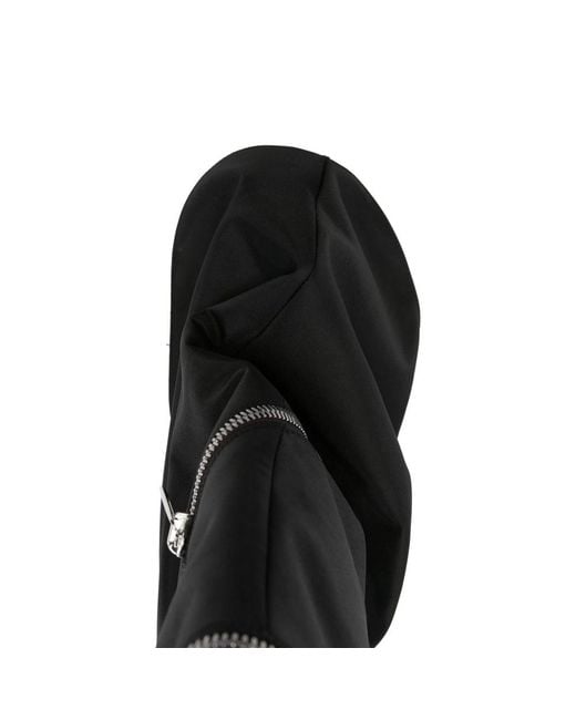 Rick Owens Black Ziper-Detail Boots