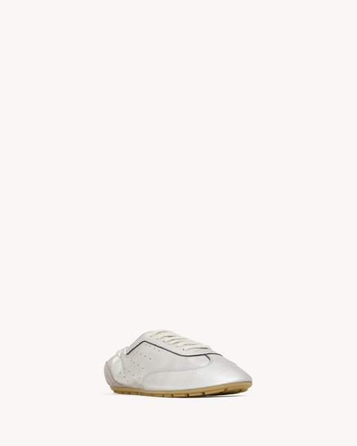 Saint Laurent White Lewis Lace-Up Sneakers