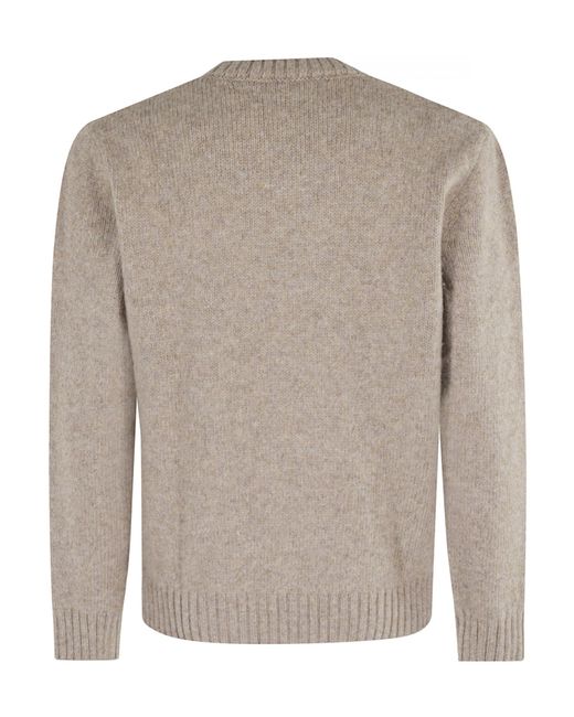Eleventy Brown Crew Neck Sweater for men