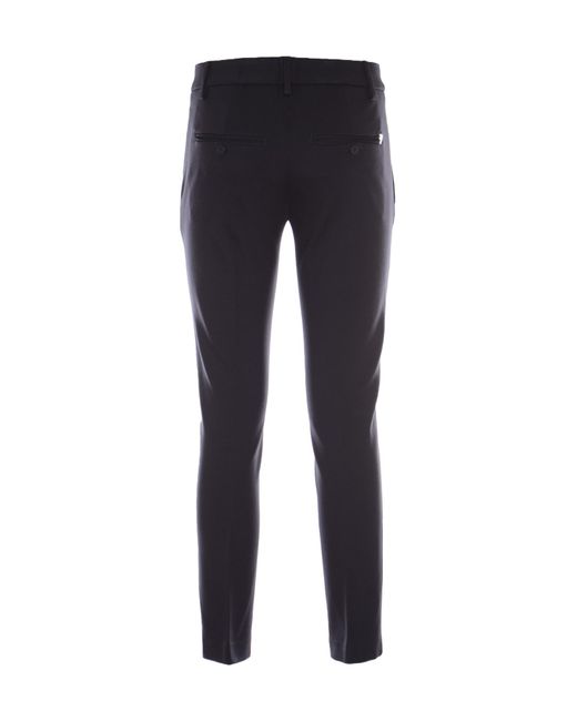 Dondup Blue Belt-Loop Casual Pants