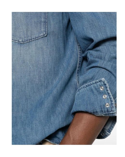 Dondup Blue Long Sleeve Shirt for men