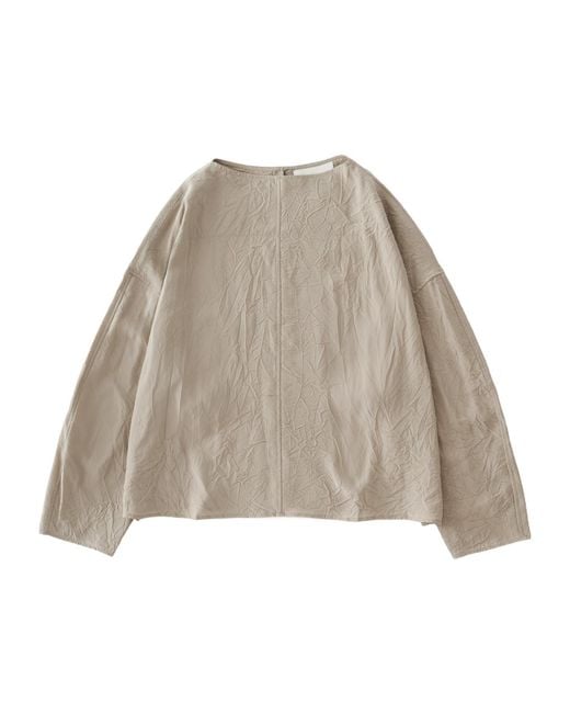 Studio Nicholson Natural Long Sleeve Boxy Top