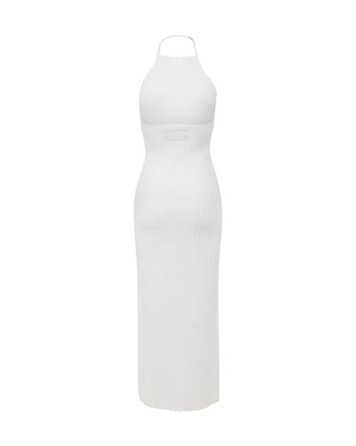 Jacquemus White Halter Neck Backless Dress
