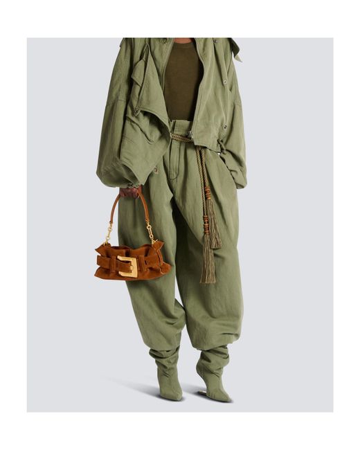 Balmain Brown Anthem Mini Shoulder Bag
