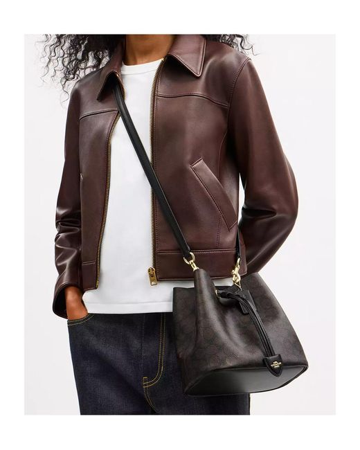COACH Black Rowan Bucket Bag