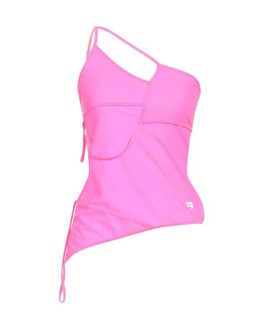 Balenciaga Pink Solid Color Tops