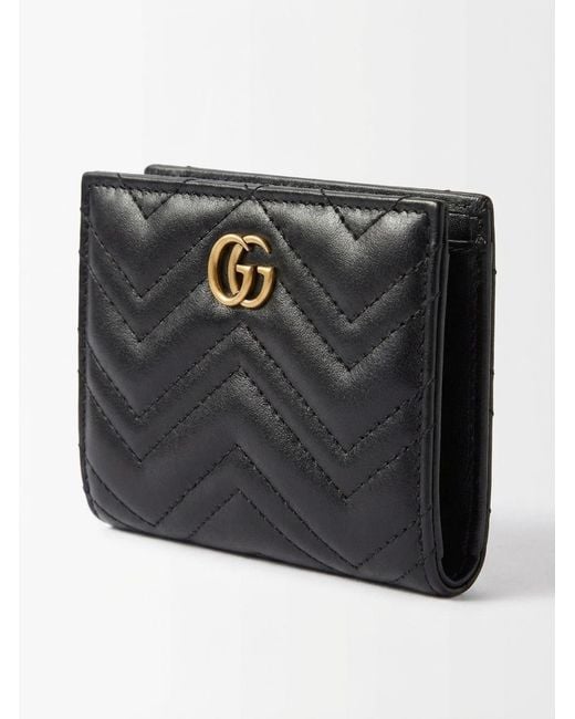 Gucci Black Gg Marmont Quilted Wallet