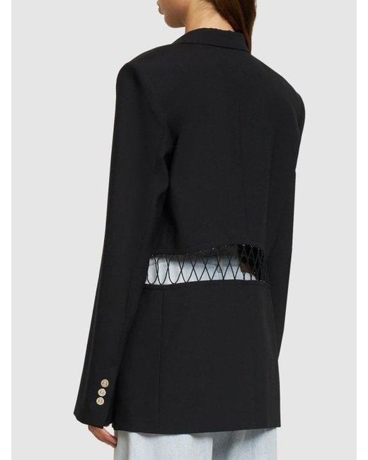 Dion Lee Black Single-Breasted Cutout Suit Jacket