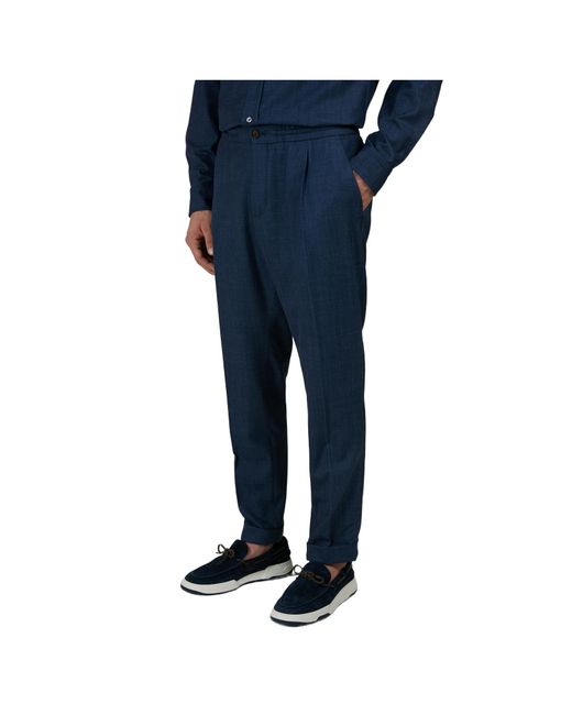 Paul & Shark Blue Belt Loops Casual Pants for men