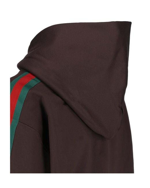 Gucci Black Long-Sleeve Hooded Sweatshirt