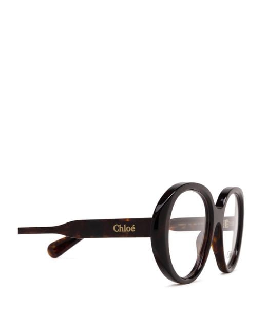 Chloé White Chloé Eyewear Oval-Frame Glasses