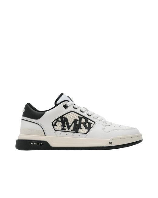 Amiri White Logo Embossed Low-Top Sneakers for men
