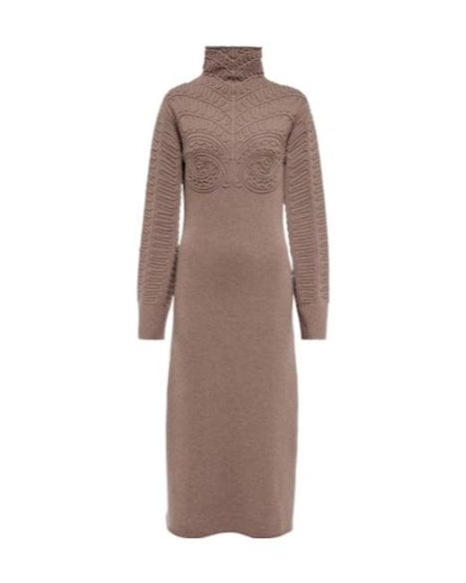 Altuzarra Brown Brimlad Wool And Cashmere Knit Dress