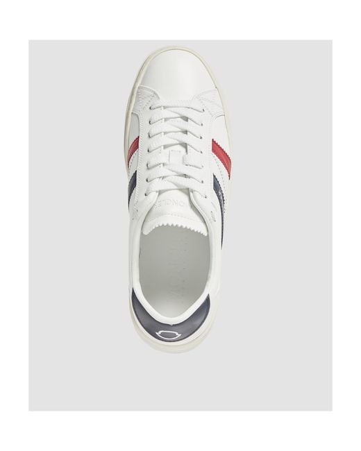 Moncler White Monaco M Low-Top Sneakers