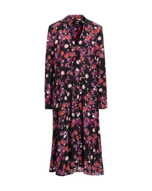 Isabel Marant Red Floral Pattern Dress