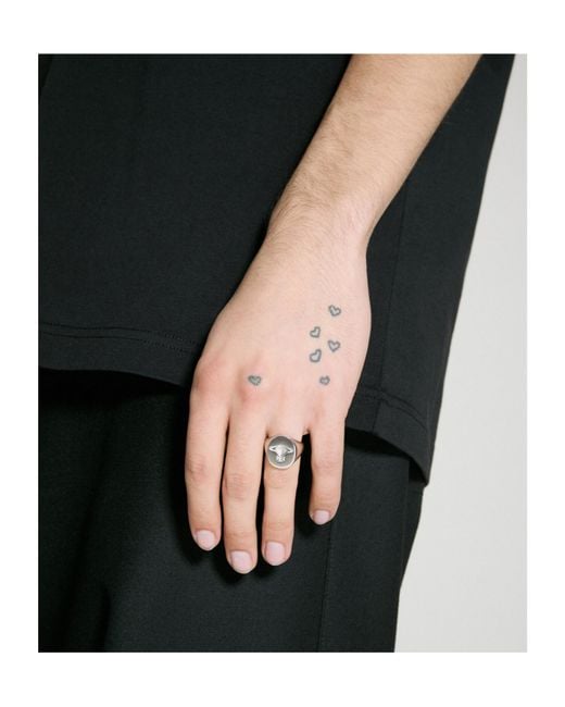Vivienne Westwood Pink Orb Debossed Seal Ring for men