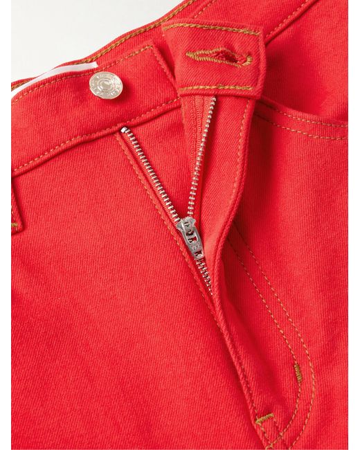 FRAME Red High Waist Skinny Jeans