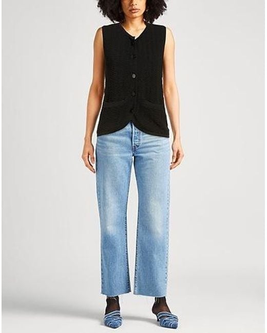 Rag & Bone Black Solid-Color Knitted Waistcoat