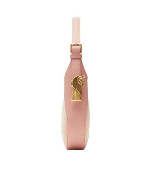Burberry Pink Small Chess Leather Shoulder Bag
