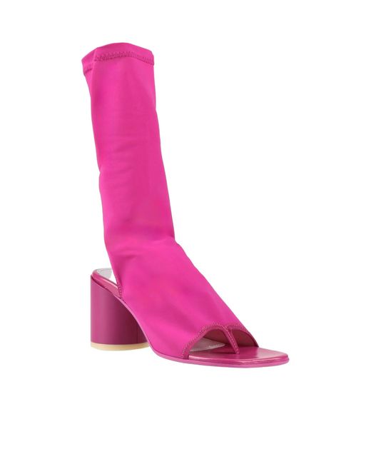 MM6 by Maison Margiela Pink Minimalist Flip-Flop Sandals