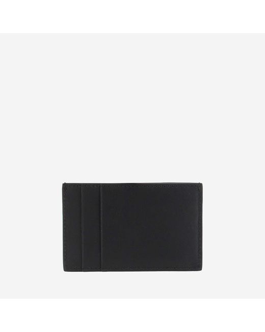 McQueen Black Rivet Leather Clip for men