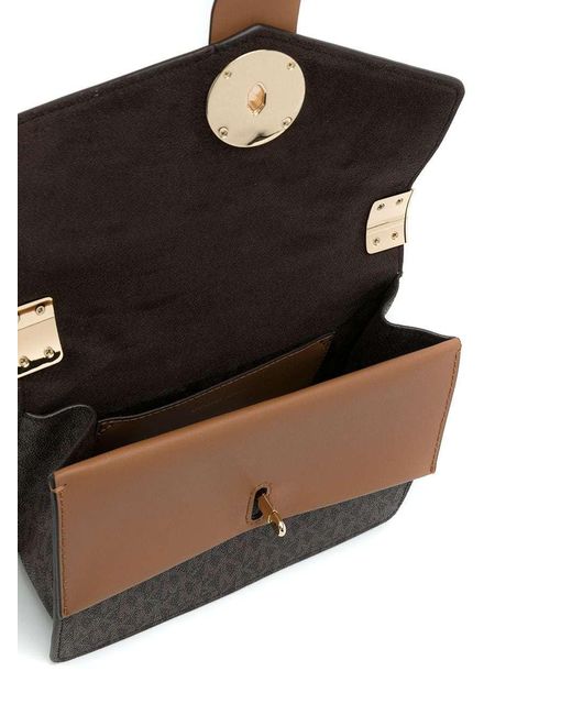 Michael Kors Black Michael Greenwich Logo Plaque Shoulder Bag