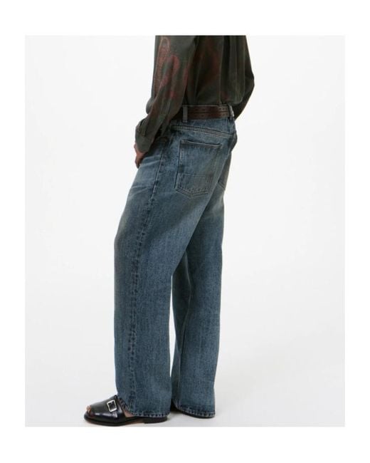 Our Legacy Blue Third Cut Straight-Leg Jeans for men